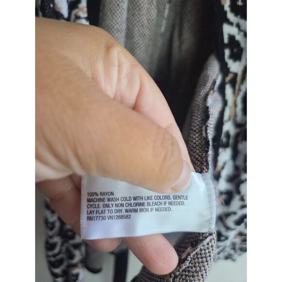 Diane Von Furstenberg x Targe "Poppy" Brown Black Wrap Knit Sweater Dress XXL - Picture 9 of 9